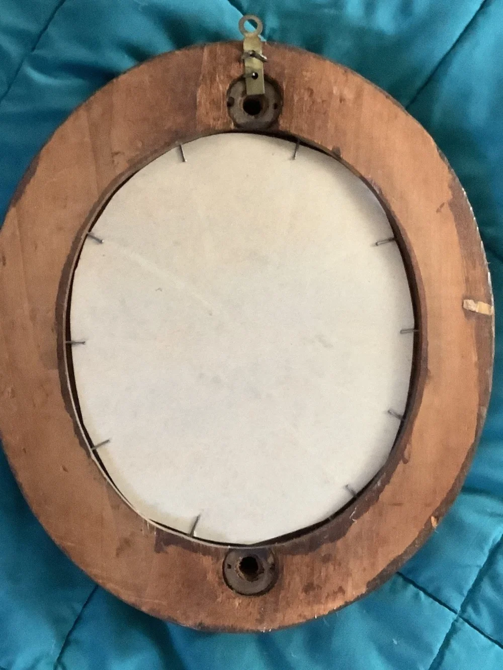 Small vintage wood framed mirror
